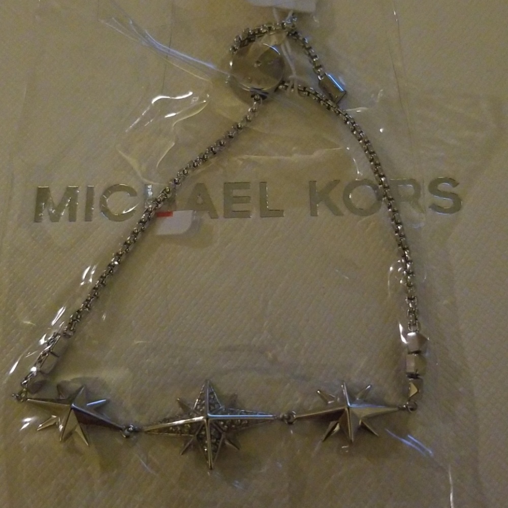 Michael Kors Crystal Slider pave star bracelet